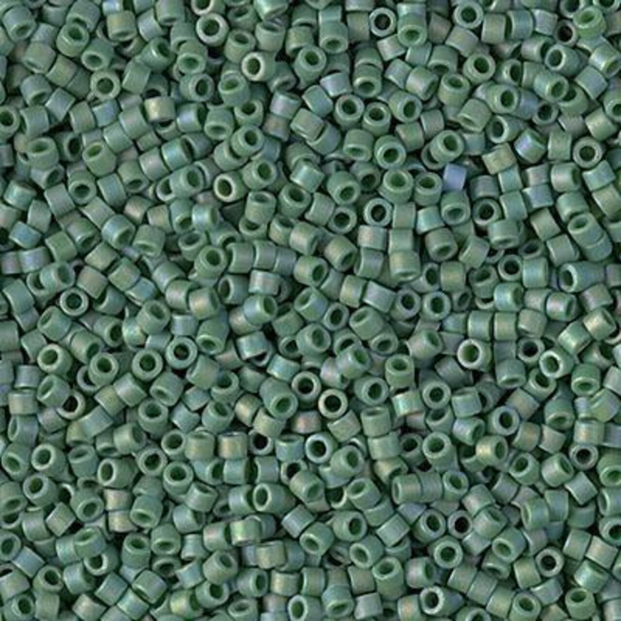 Miyuki Delica Bead 11/0, DB2311, Matte Opaque Glazed Turtle Green AB, 5 grams